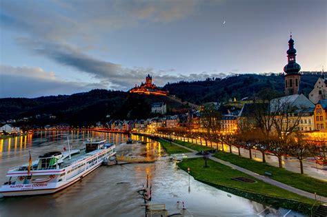 Photos Cochem Germany HDR castle Sky Clouds Cities 2560x1706