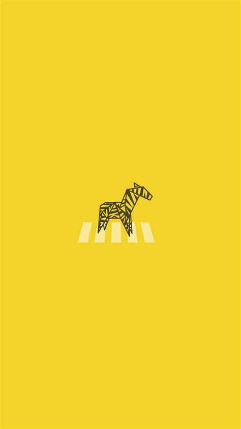 Download Minimalist Tablet Yellow Zebra Wallpaper | Wallpapers.com