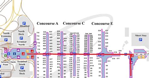 Atlanta Airport Concourse T Map | Map of Atlantic Ocean Area