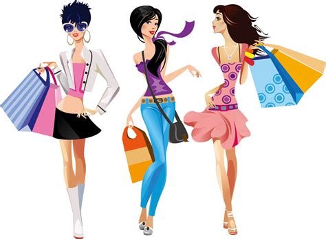 Teen Girl Shopping in Cartoons | ... を楽しむ女性 shopping girls in cartoon ...