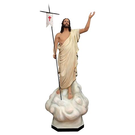 Risen Christ statue, fiberglass 200 cm painted glass eyes | online ...