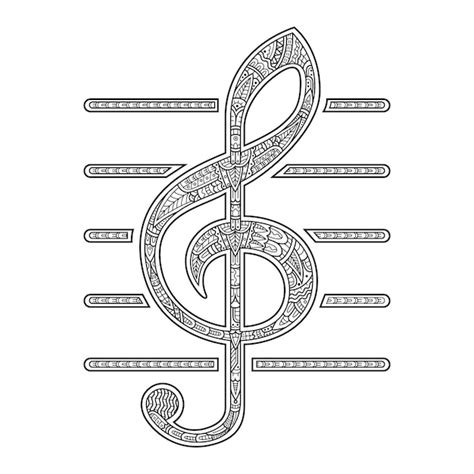 Premium Vector | Hand drawn of musical notes in zentangle style