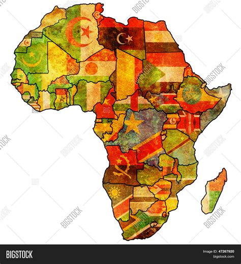 African Union On Actual Map Africa Image & Photo | Bigstock