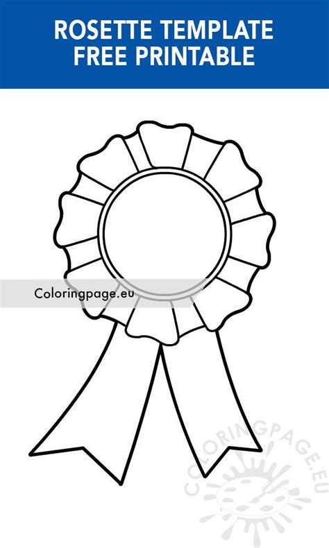 Free Rosette Template | Coloring Page