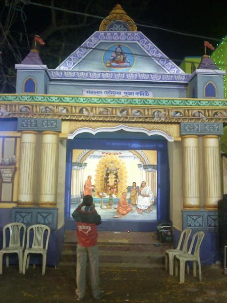 devil's paradise: The completed kali puja pandal in our market