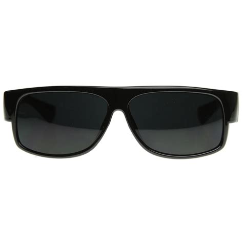 Retro 1980's Hip Hop Flat Top Gangster Sunglasses - zeroUV