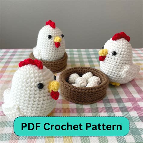 Chicken Crochet Pattern (PDF) – MerryMakes