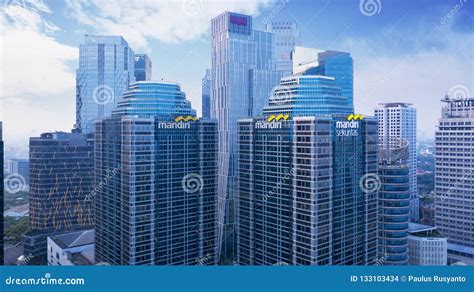 Two Mandiri Towers in South Jakarta Editorial Stock Image - Image of ...