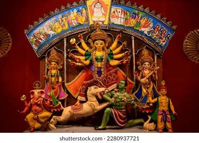 Goddess Devi Durga Idol Decorated Puja Stock Photo 2280937721 ...