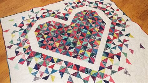 Slice of Pi Quilts: Exploding Heart - A Finished Quilt