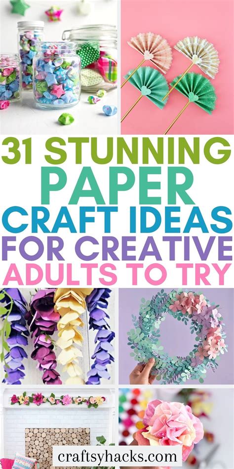 31 Paper Crafts for Adults to Get Creative With | Construction paper ...