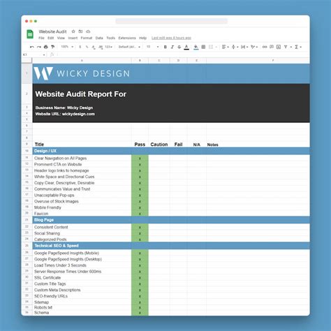 Website Audit Checklist