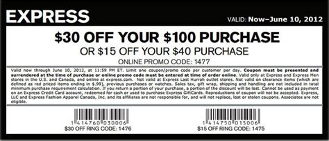 Express: $15-$30 off Printable Coupon | Promo codes online, Express ...