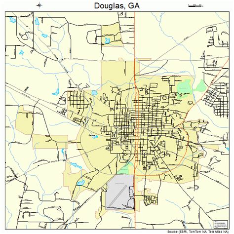 Douglas Georgia Street Map 1323872