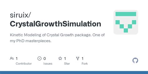 GitHub - siruix/CrystalGrowthSimulation: Kinetic Modeling of Crystal Growth package. One of my ...