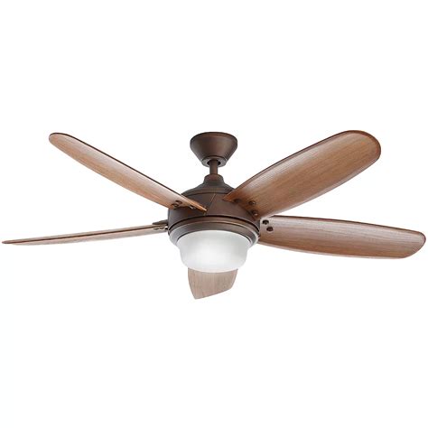 Home Decorators Collection Breezemore 56-inch LED Brushed Nickel Ceiling Fan with Light Ki ...