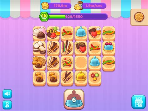 🕹️ Play Merge Cakes Game: Relaxing Free Online Pastry Merging Idle Video Game for Kids & Adults