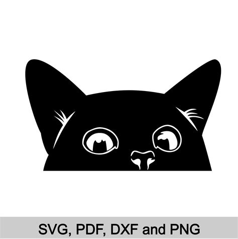 Peeking Cat SVG Cat Silhouette svg Peeking Cat clipart Files | Etsy