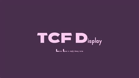 TCF Display Font : Download Free for Desktop & Webfont