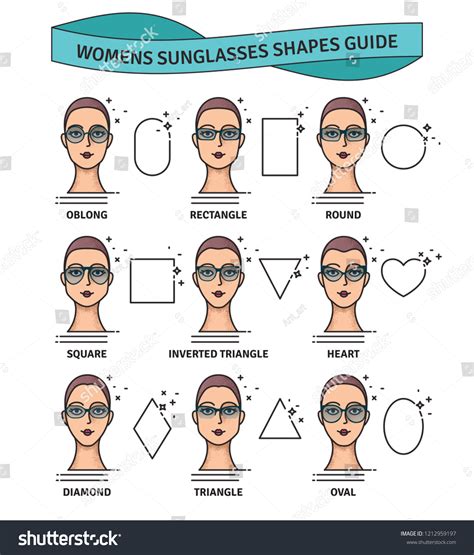 Sunglasses Shapes Guide Womens Sunglasses Shapes Stock Vector (Royalty ...