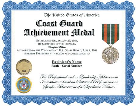 Us Coast Guard Medals And Awards Manual