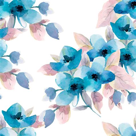 Pastel Blue Flowers Wallpaper - Blue Pastel Flower Background ...