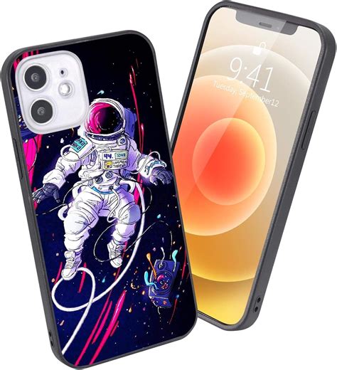 LuGeKe Colorful Astronauts Phone Case for iPhone 11 Pro,Astronaut ...