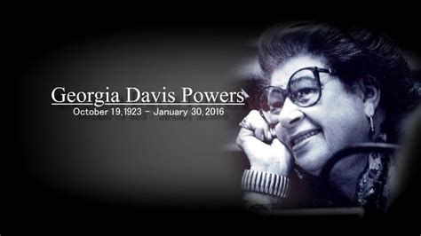 Remembering Georgia Davis Powers | Connections