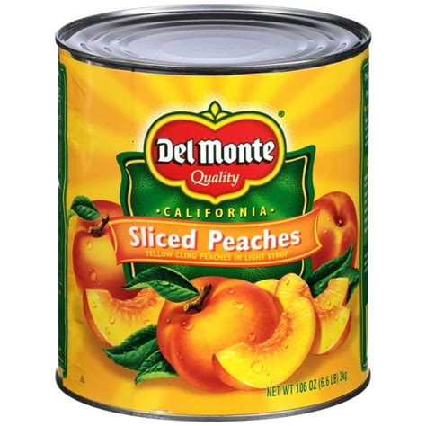 Del Monte California Sliced Peaches, 106 oz - Walmart.com - Walmart.com