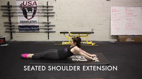 Seated Shoulder Extension Stretch - YouTube