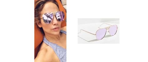 Jennifer+Lopez`s+Purple+Aviator+Sunglasses+on+Instagram+May+2018 ...