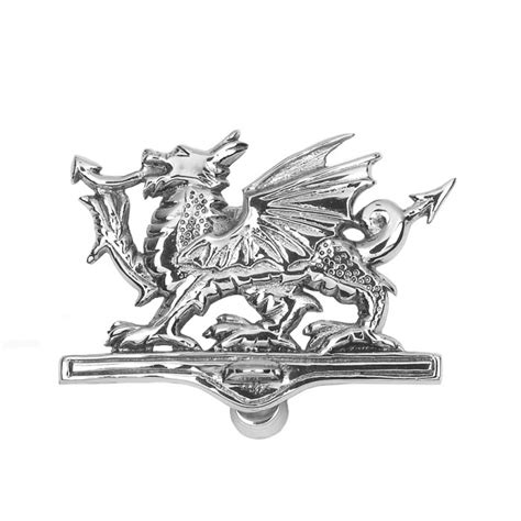 Bright Chrome Welsh Dragon Door Knocker | Black Country Metalworks