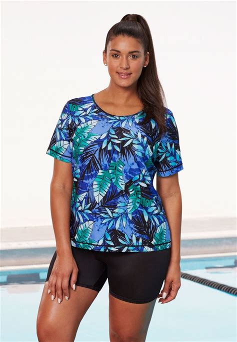 UPF 50+ Swim Tee by Aquabelle | Swim | Roaman'S Stylish Outfits ...