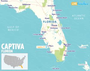 Map of Captiva, Florida - Live Beaches