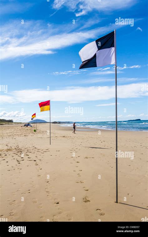 Swim between flags - Beach safety flags at Maroochydore, Sunshine Coast ...