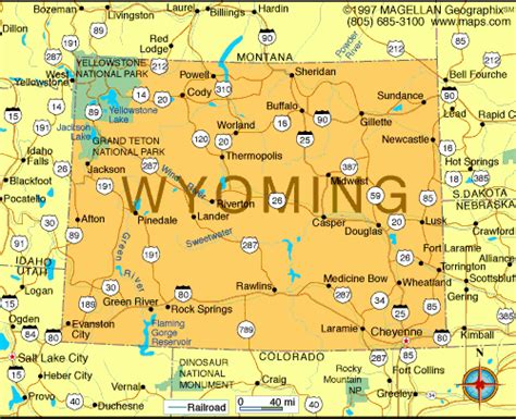 map of wyoming and colorado Archives - ToursMaps.com