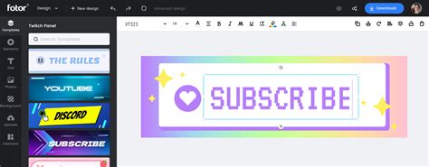 Twitch Panel Maker: Edit Twitch Panels Online | Fotor