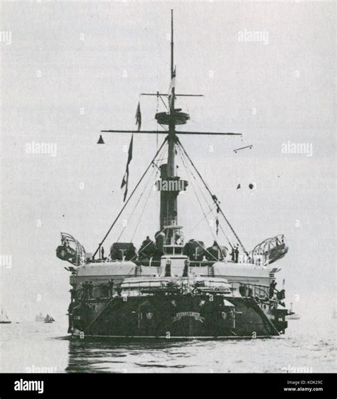 HMS Collingwood (1882) stern view Stock Photo - Alamy