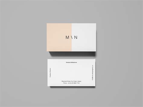 Overhead Business Card Mockup