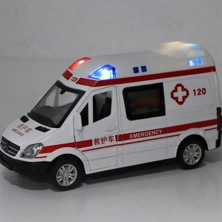 Domqga Diecast Alloy Model, Rescue Ambulance Model,1:36 Hospital Rescue Ambulance Diecast Alloy ...