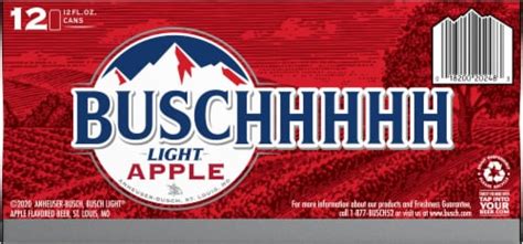 Busch Light Apple Beer, 12 cans / 12 fl oz - Pick ‘n Save