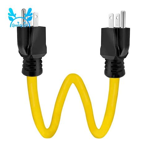 1 Piece Male Extension Cord RV & Generator Adapter Cord 12AWG 125V Double Male Extension Cord 5 ...