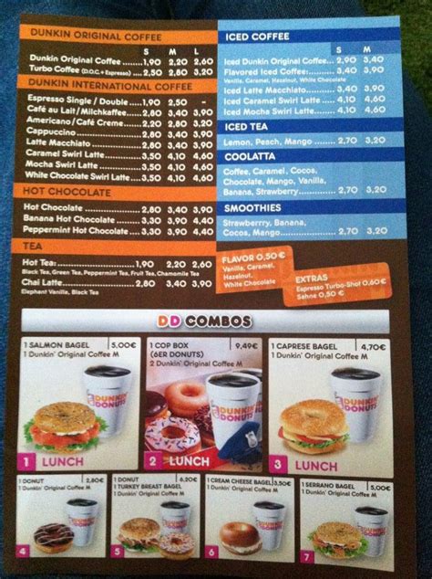 Dunkin Donuts Dinner Menu - Emalee Alexandra