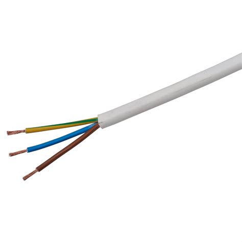 3183B 3 Core LSZH Round Flex Cable - 1.5mm² x 25m - White | ElectricalDirect