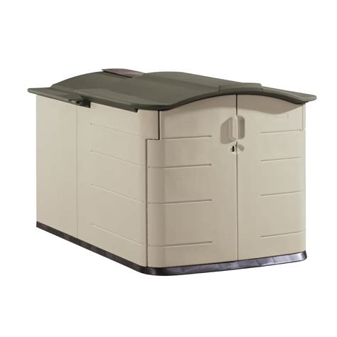 Rubbermaid 60-in x 79-in x 54-in Olive Resin Outdoor Storage Shed at ...