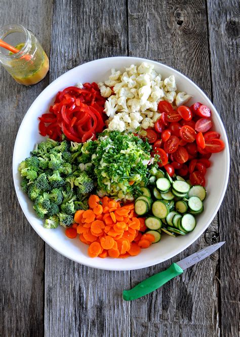 Marinated Fresh Vegetable Salad | Recipe | Veggie salad recipes, Marinated vegetables, Veggie salad
