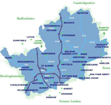 map of herts - Google Search | Hertfordshire, Cambridgeshire, Welwyn