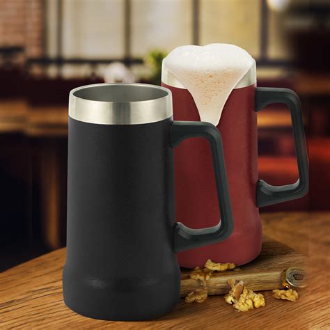 Wholesale 20oz Double Wall Vacuum Insulated Beer Mug With Handle - Reliable Water Bottle ...