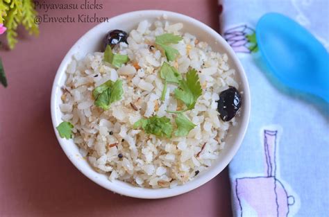 Coconut Poha - Breakfast Recipe under 15 minutes - I camp in my kitchen