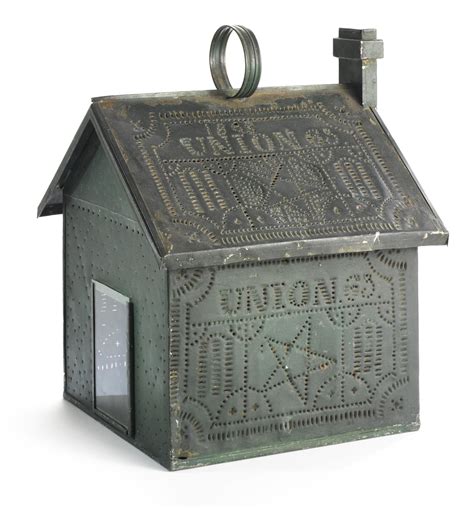 An Unusual Painted Tinware House Lantern, Dated 1863 | Lot | Old lanterns, Americana antiques ...